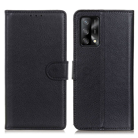 Custodia Portafoglio In Pelle Cover con Supporto A03D per Oppo F19s Nero