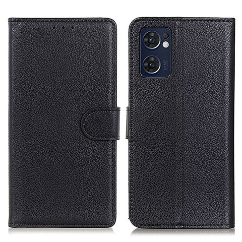 Custodia Portafoglio In Pelle Cover con Supporto A03D per Oppo Find X5 Lite 5G Nero