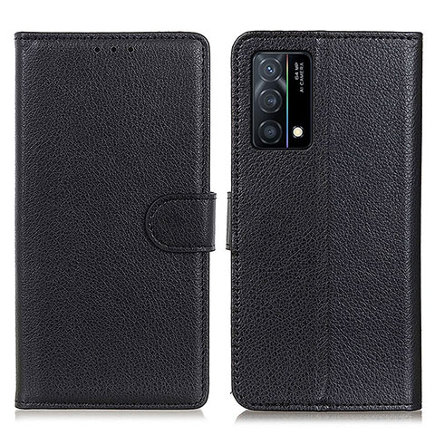 Custodia Portafoglio In Pelle Cover con Supporto A03D per Oppo K9 5G Nero