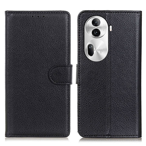 Custodia Portafoglio In Pelle Cover con Supporto A03D per Oppo Reno11 Pro 5G Nero