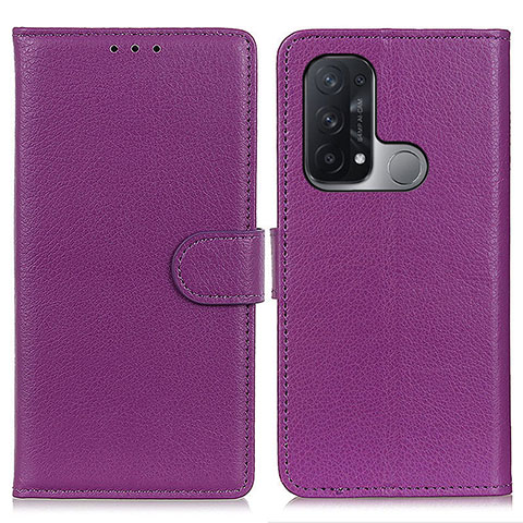 Custodia Portafoglio In Pelle Cover con Supporto A03D per Oppo Reno5 A Rosso