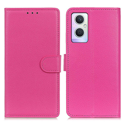 Custodia Portafoglio In Pelle Cover con Supporto A03D per Oppo Reno8 Z 5G Rosa Caldo