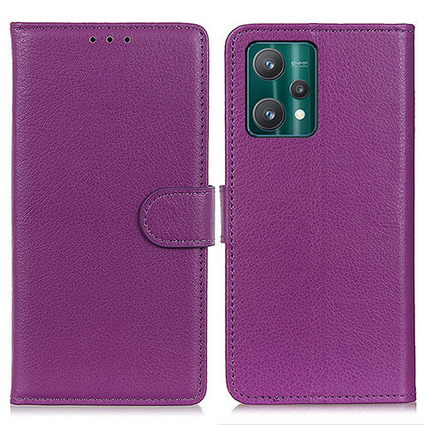 Custodia Portafoglio In Pelle Cover con Supporto A03D per Realme 9 5G Viola