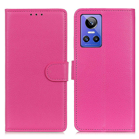 Custodia Portafoglio In Pelle Cover con Supporto A03D per Realme GT Neo3 5G Rosa Caldo