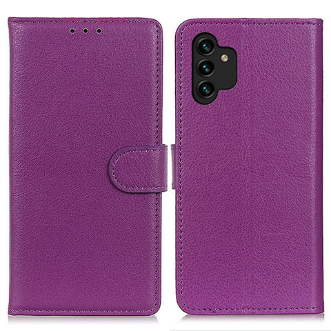 Custodia Portafoglio In Pelle Cover con Supporto A03D per Samsung Galaxy A13 4G Rosso
