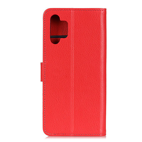 Custodia Portafoglio In Pelle Cover con Supporto A03D per Samsung Galaxy A32 4G Rosso