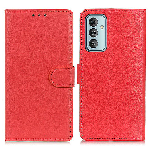 Custodia Portafoglio In Pelle Cover con Supporto A03D per Samsung Galaxy F23 5G Rosso