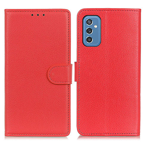 Custodia Portafoglio In Pelle Cover con Supporto A03D per Samsung Galaxy M52 5G Rosso