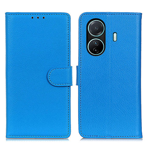 Custodia Portafoglio In Pelle Cover con Supporto A03D per Vivo T1 Pro 5G Cielo Blu