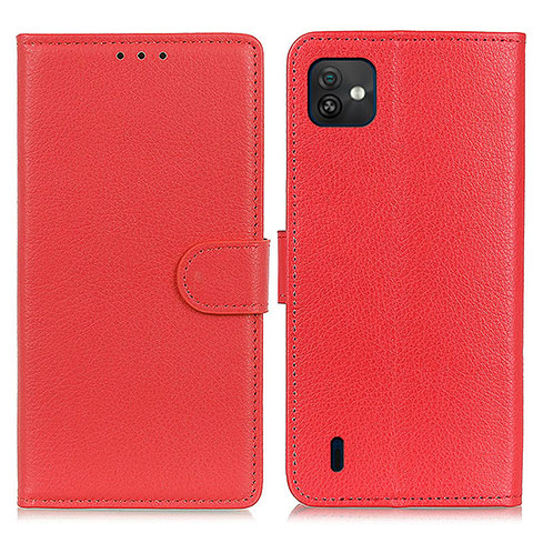 Custodia Portafoglio In Pelle Cover con Supporto A03D per Wiko Y82 Rosso