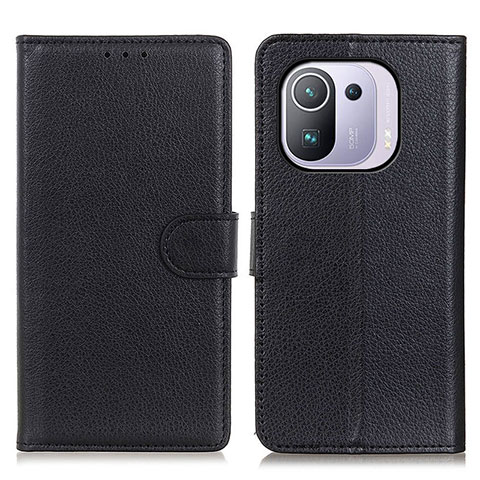 Custodia Portafoglio In Pelle Cover con Supporto A03D per Xiaomi Mi 11 Pro 5G Nero