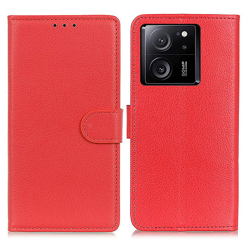 Custodia Portafoglio In Pelle Cover con Supporto A03D per Xiaomi Mi 13T 5G Rosso