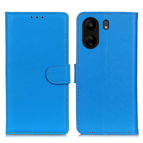 Custodia Portafoglio In Pelle Cover con Supporto A03D per Xiaomi Poco C65 Cielo Blu