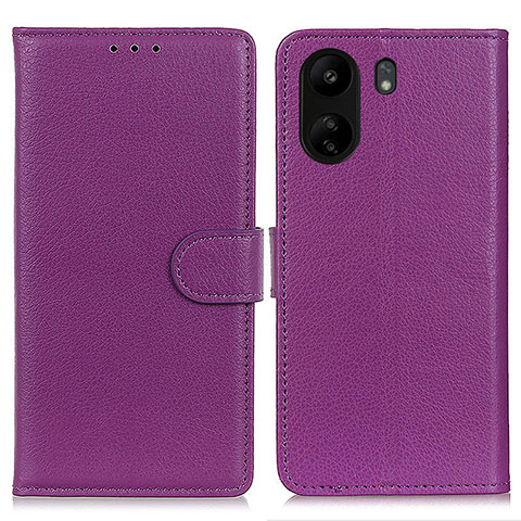 Custodia Portafoglio In Pelle Cover con Supporto A03D per Xiaomi Poco C65 Viola