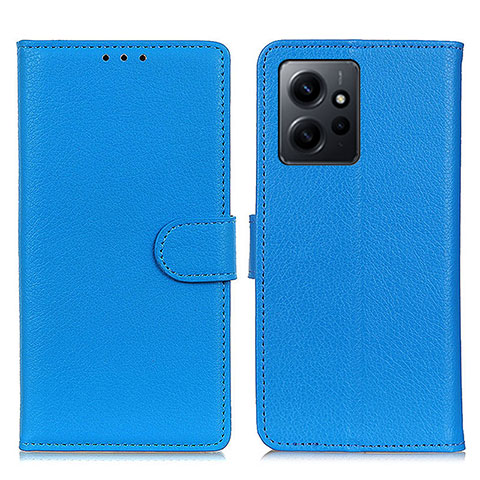 Custodia Portafoglio In Pelle Cover con Supporto A03D per Xiaomi Redmi Note 12 4G Cielo Blu