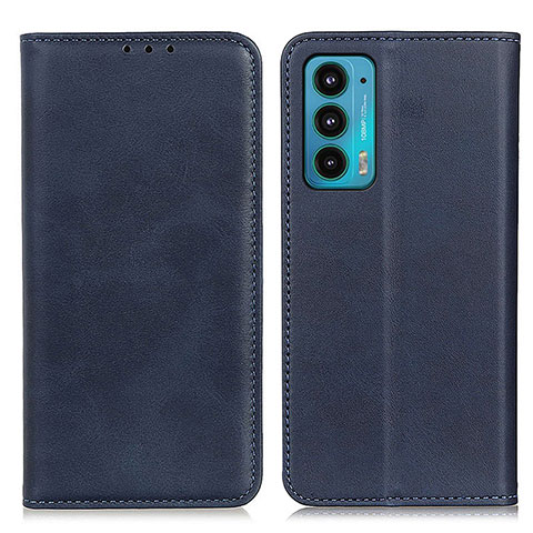 Custodia Portafoglio In Pelle Cover con Supporto A04D per Motorola Moto Edge 20 5G Blu