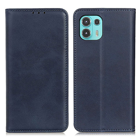 Custodia Portafoglio In Pelle Cover con Supporto A04D per Motorola Moto Edge 20 Lite 5G Blu