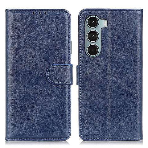 Custodia Portafoglio In Pelle Cover con Supporto A04D per Motorola Moto Edge S30 5G Blu