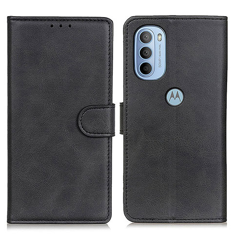 Custodia Portafoglio In Pelle Cover con Supporto A04D per Motorola Moto G31 Nero