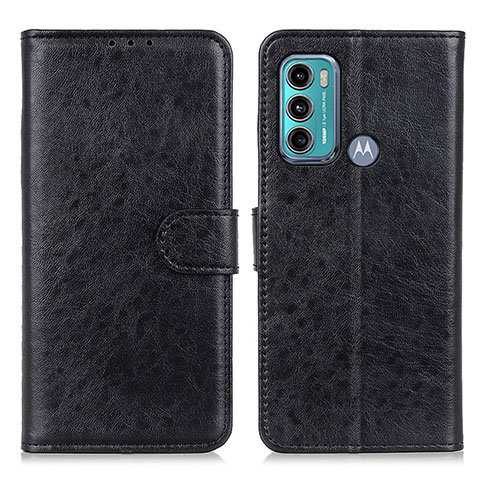 Custodia Portafoglio In Pelle Cover con Supporto A04D per Motorola Moto G60 Nero