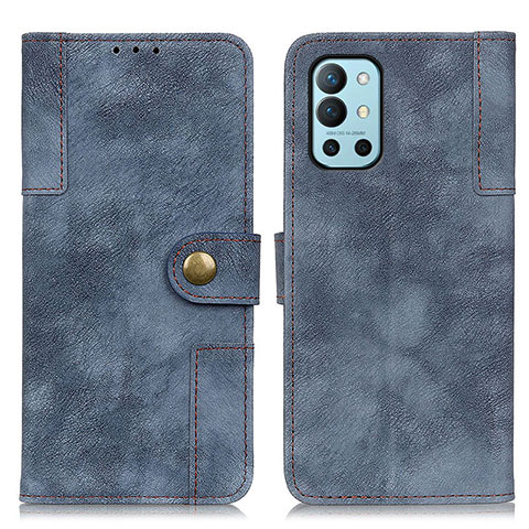 Custodia Portafoglio In Pelle Cover con Supporto A04D per OnePlus 9R 5G Blu