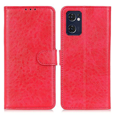 Custodia Portafoglio In Pelle Cover con Supporto A04D per OnePlus Nord CE 2 5G Rosso