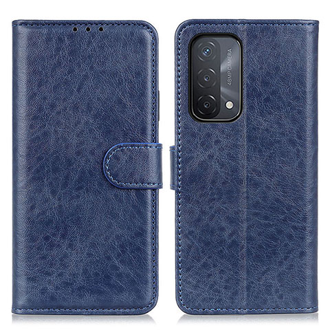 Custodia Portafoglio In Pelle Cover con Supporto A04D per Oppo A54 5G Blu