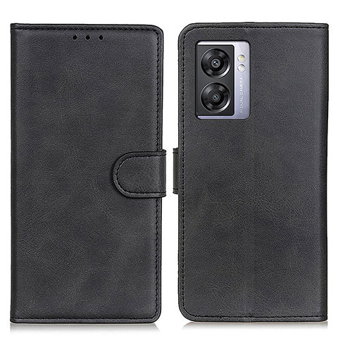 Custodia Portafoglio In Pelle Cover con Supporto A04D per Oppo A56S 5G Nero