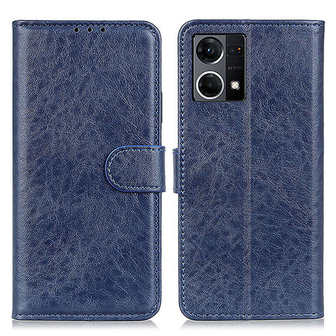 Custodia Portafoglio In Pelle Cover con Supporto A04D per Oppo F21 Pro 4G Blu