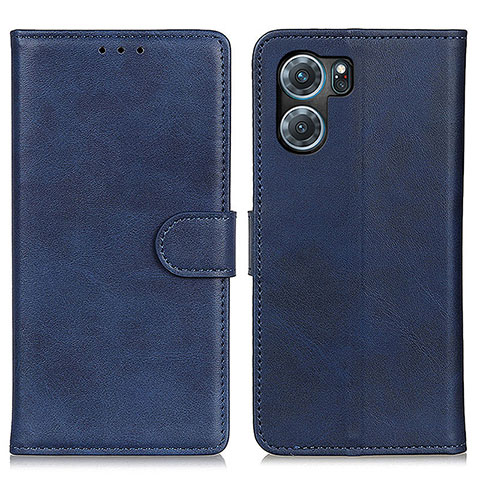 Custodia Portafoglio In Pelle Cover con Supporto A04D per Oppo K10 5G Blu