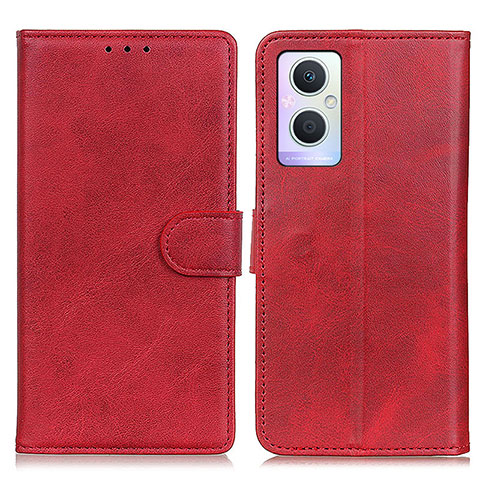 Custodia Portafoglio In Pelle Cover con Supporto A04D per Oppo Reno8 Z 5G Rosso