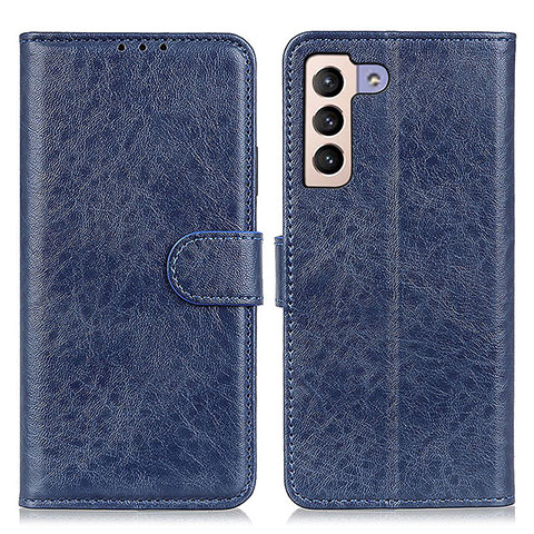 Custodia Portafoglio In Pelle Cover con Supporto A04D per Samsung Galaxy S22 5G Blu