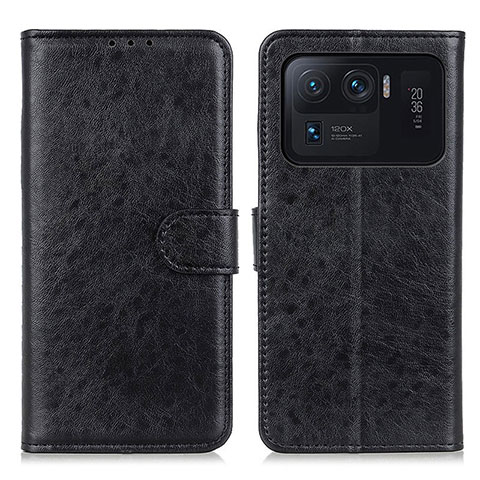 Custodia Portafoglio In Pelle Cover con Supporto A04D per Xiaomi Mi 11 Ultra 5G Nero