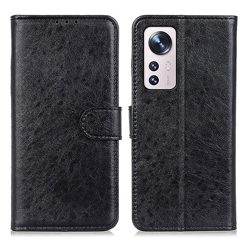 Custodia Portafoglio In Pelle Cover con Supporto A04D per Xiaomi Mi 12 5G Nero