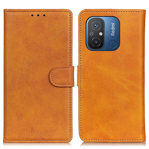 Custodia Portafoglio In Pelle Cover con Supporto A04D per Xiaomi Redmi 11A 4G Marrone