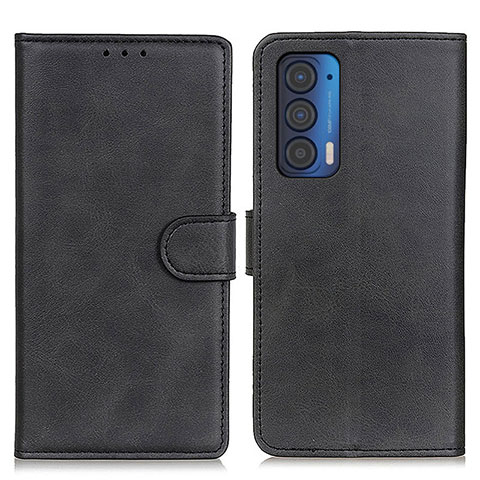 Custodia Portafoglio In Pelle Cover con Supporto A05D per Motorola Moto Edge (2021) 5G Nero