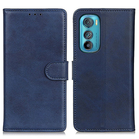 Custodia Portafoglio In Pelle Cover con Supporto A05D per Motorola Moto Edge 30 5G Blu