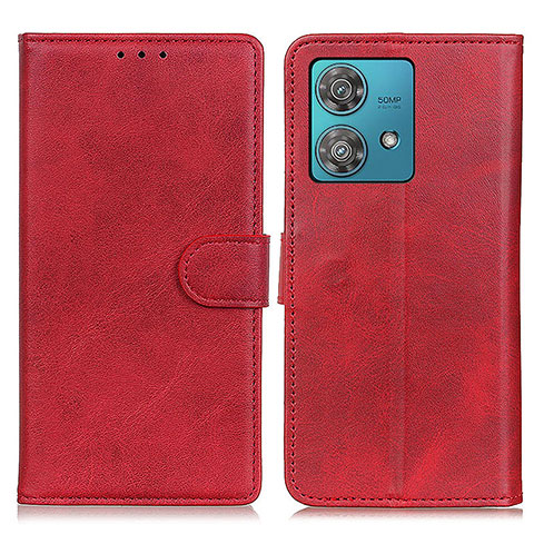 Custodia Portafoglio In Pelle Cover con Supporto A05D per Motorola Moto Edge 40 Neo 5G Rosso