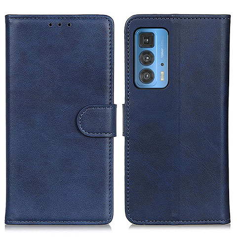 Custodia Portafoglio In Pelle Cover con Supporto A05D per Motorola Moto Edge S Pro 5G Blu