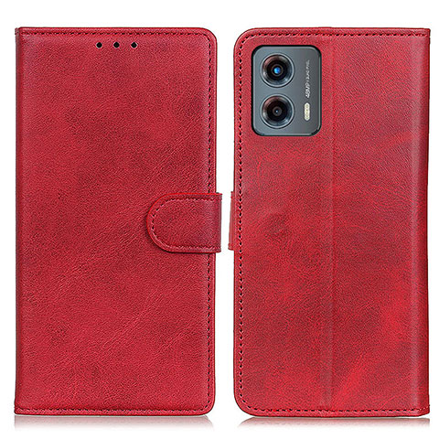 Custodia Portafoglio In Pelle Cover con Supporto A05D per Motorola Moto G 5G (2023) Rosso