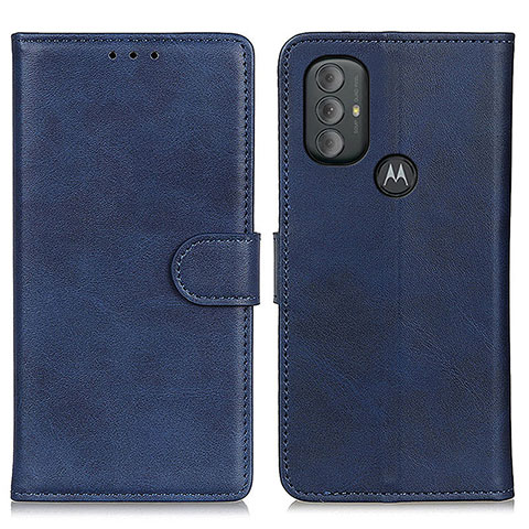 Custodia Portafoglio In Pelle Cover con Supporto A05D per Motorola Moto G Play (2023) Blu