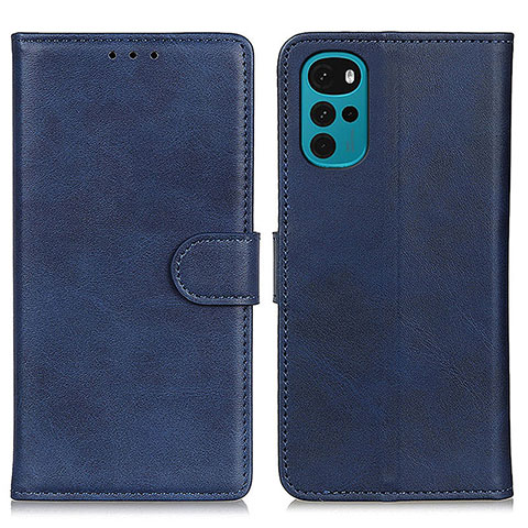 Custodia Portafoglio In Pelle Cover con Supporto A05D per Motorola Moto G22 Blu