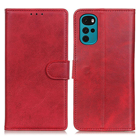 Custodia Portafoglio In Pelle Cover con Supporto A05D per Motorola Moto G22 Rosso