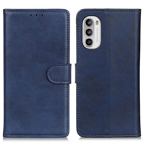 Custodia Portafoglio In Pelle Cover con Supporto A05D per Motorola MOTO G52 Blu