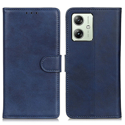 Custodia Portafoglio In Pelle Cover con Supporto A05D per Motorola Moto G54 5G Blu