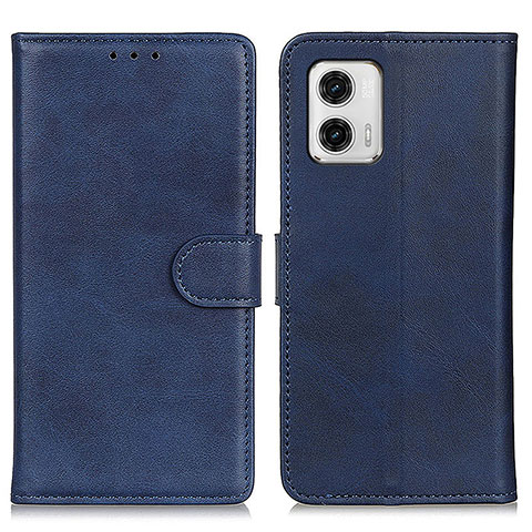 Custodia Portafoglio In Pelle Cover con Supporto A05D per Motorola Moto G73 5G Blu