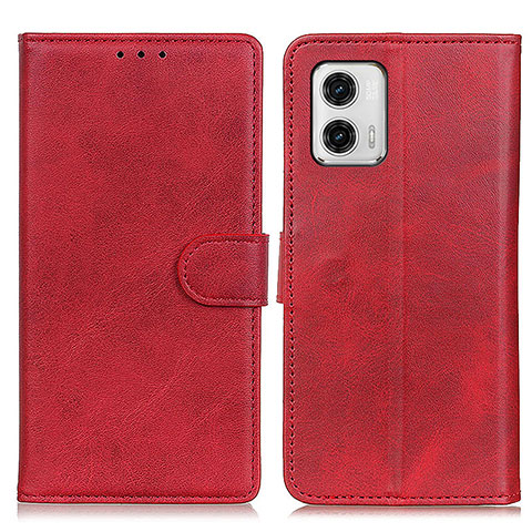 Custodia Portafoglio In Pelle Cover con Supporto A05D per Motorola Moto G73 5G Rosso