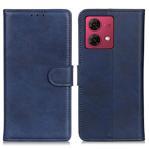 Custodia Portafoglio In Pelle Cover con Supporto A05D per Motorola Moto G84 5G Blu