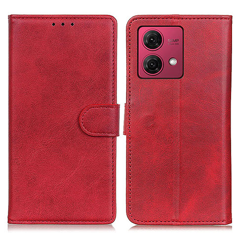 Custodia Portafoglio In Pelle Cover con Supporto A05D per Motorola Moto G84 5G Rosso