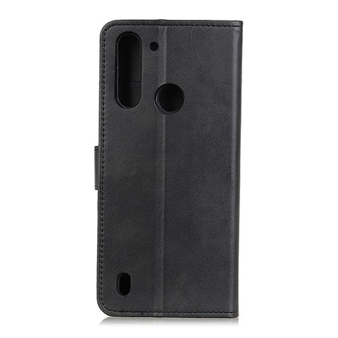 Custodia Portafoglio In Pelle Cover con Supporto A05D per Motorola Moto One Fusion Nero